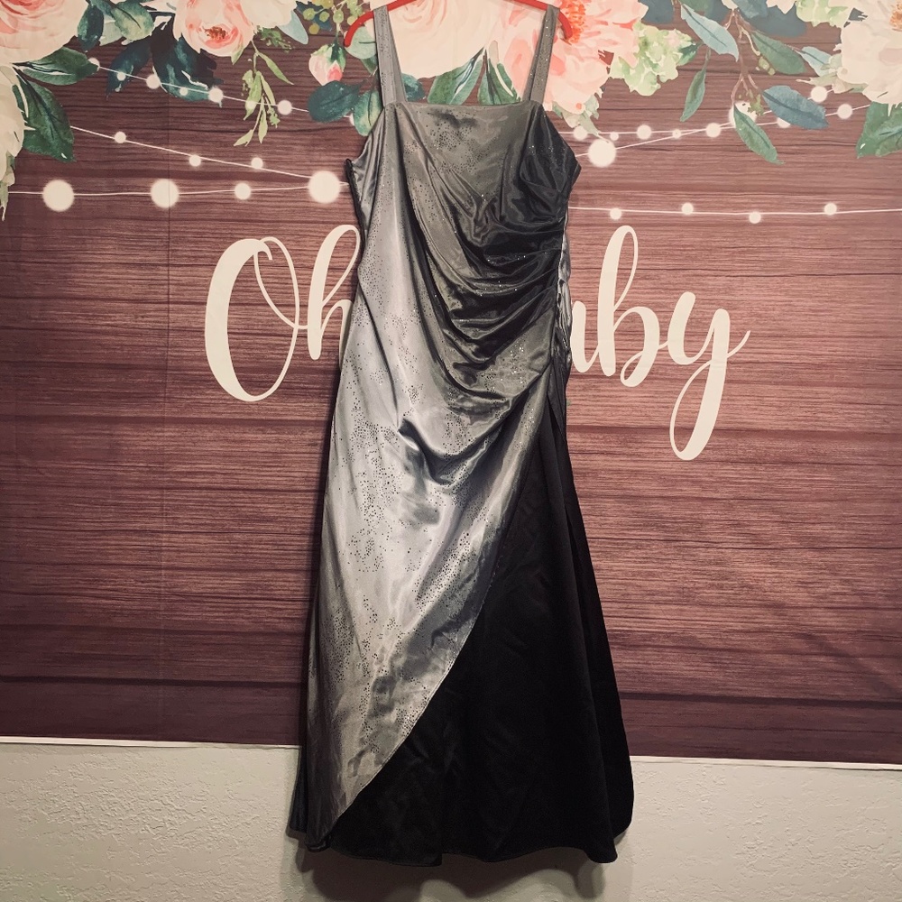 Onyx Nite Purple/ Silver Ombre Gown w/ Rhinestones
